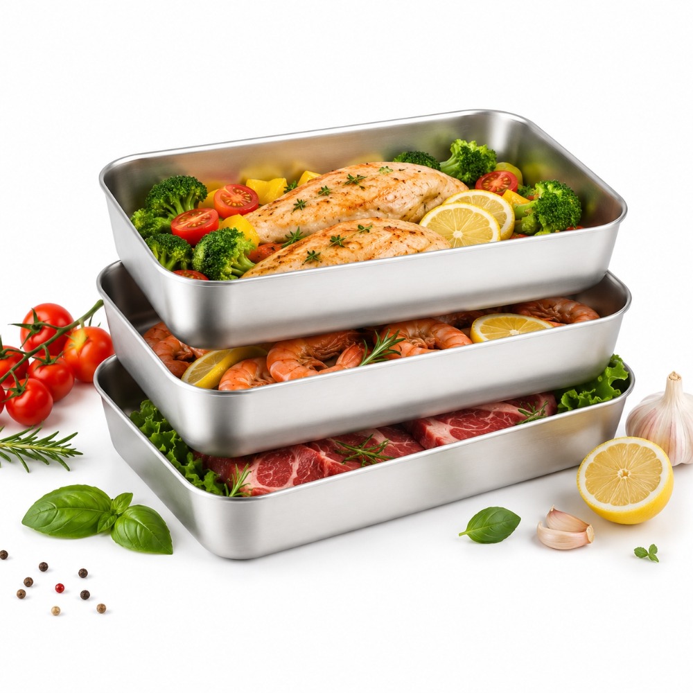 Meal Prep Day - 3 Pcs Stainless Steel Food Storage