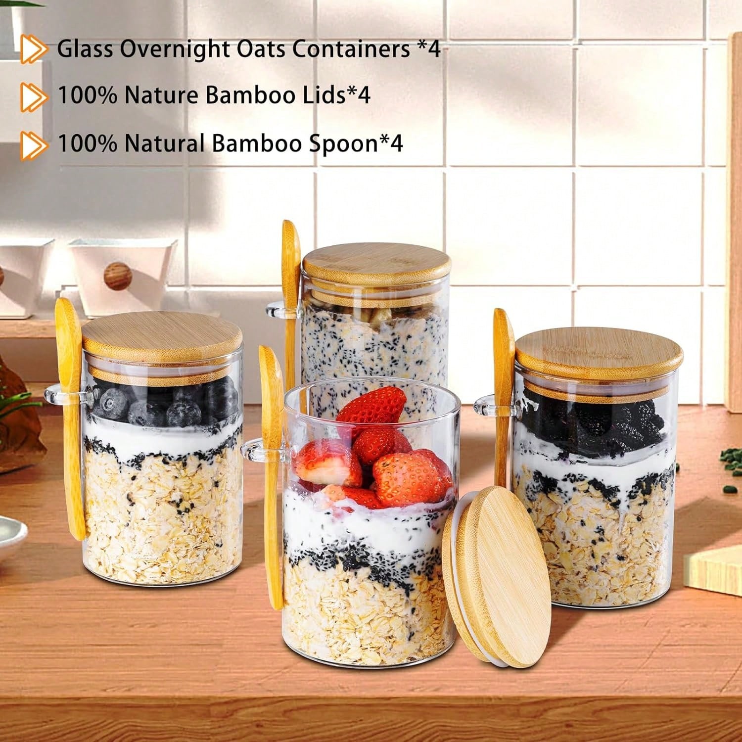 Tyrixma 16oz Glass Meal Prep C - Meal Prep Oatmeal recension och pris