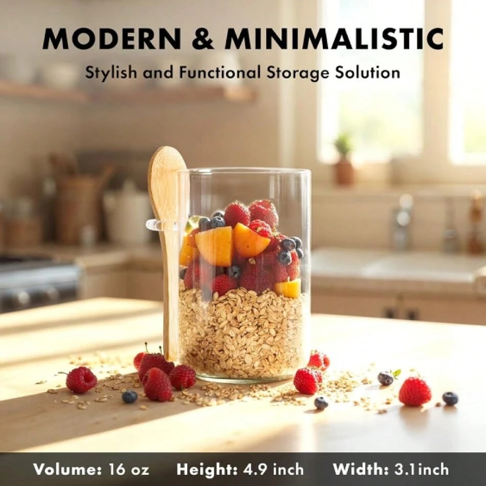 Tyrixma 16oz Glass Meal Prep C - Meal Prep Oatmeal recension och pris