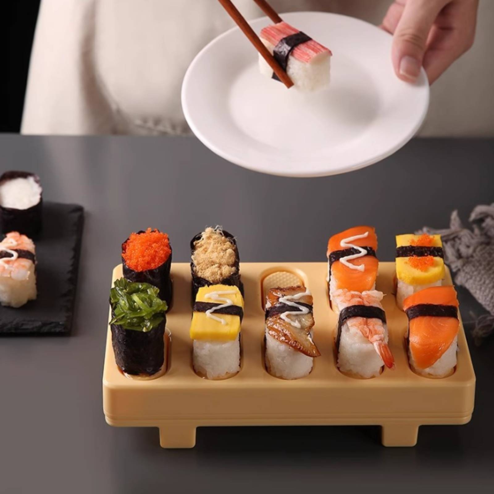 Sushi Maker with Spoon Rectang - Meal Prep Onigiri recension och pris