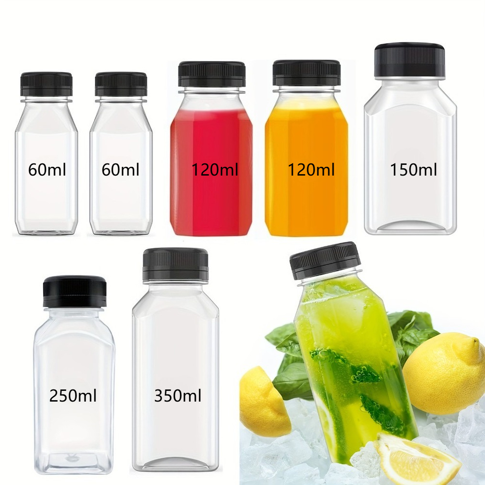 6pcs Reusable Transparent Plas - Meal Prep Juice Bottles recension och pris