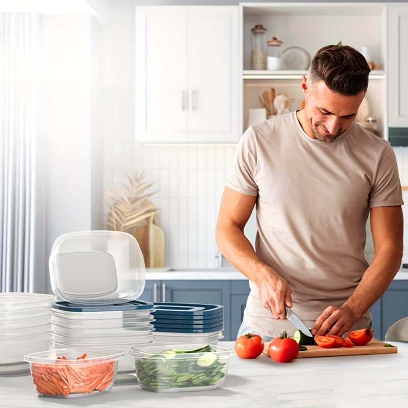 A Set of 6 Transparent Stackab - Meal Prep Microwave recension och pris