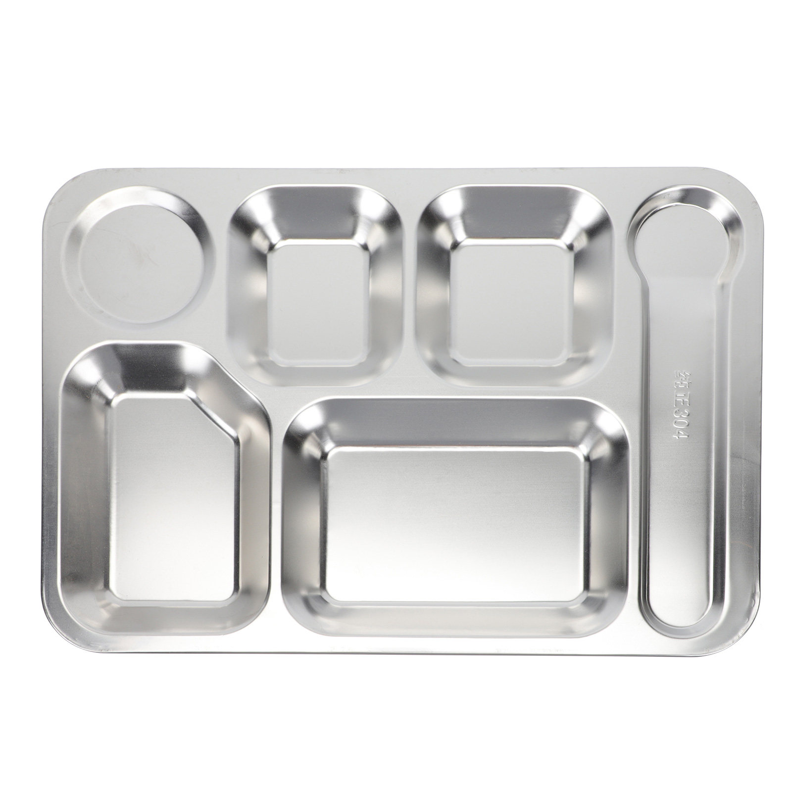1pc 6-Grid Lunch Tray Silver M - Meal Prep Usa recension och pris