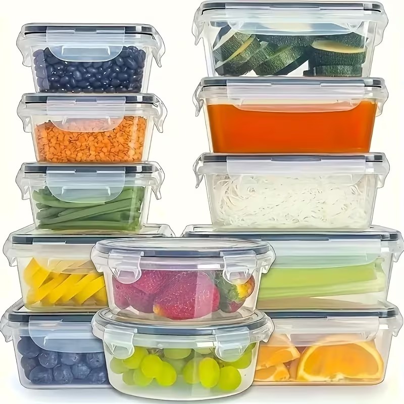 4-Piece Clear Food Storage Con - Meal Prep Microwave recension och pris