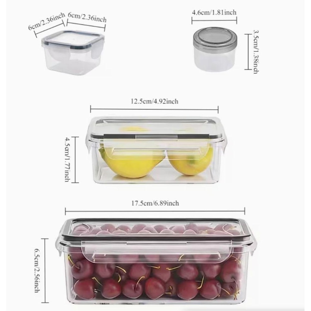 4-Piece Clear Food Storage Con - Meal Prep Microwave recension och pris