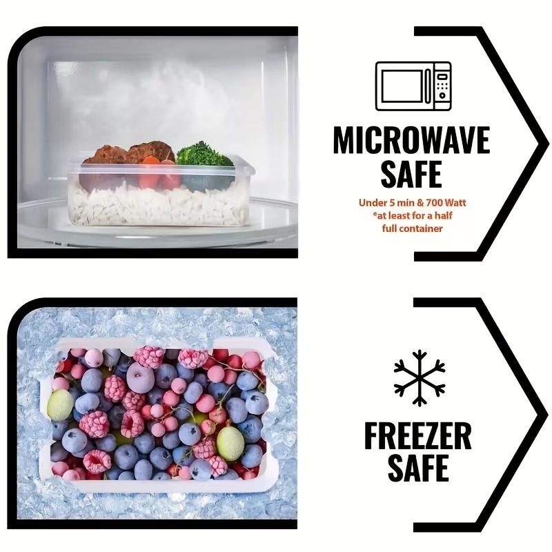 4-Piece Clear Food Storage Con - Meal Prep Microwave recension och pris