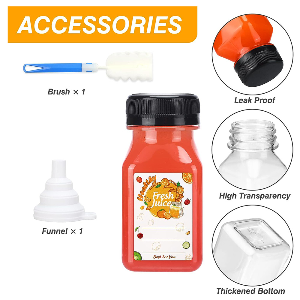 4oz Plastic Juice Bottles with - Meal Prep Juice Bottles recension och pris