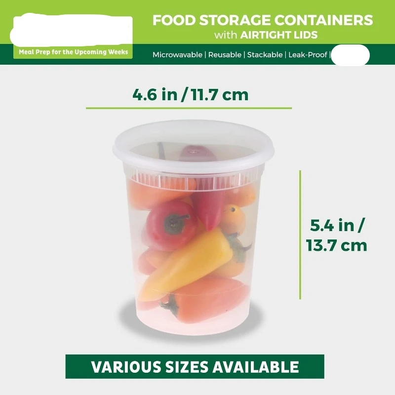 [24 Set] 8oz-32 Oz Plastic Del - Meal Prep Microwave recension och pris