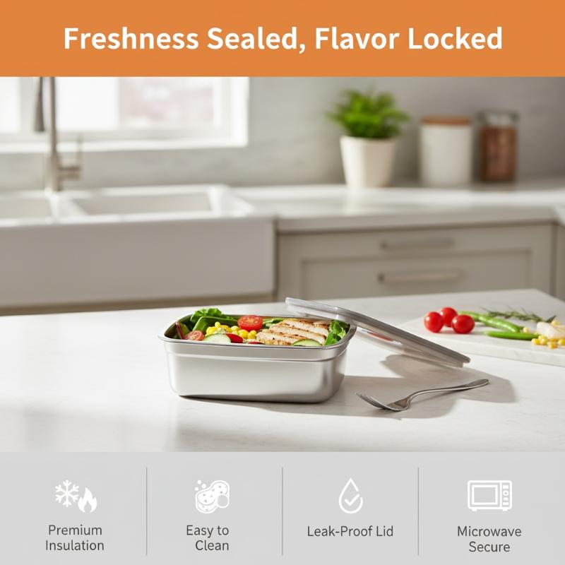 Stainless Steel Camping Lunch  - Meal Prep Microwave recension och pris