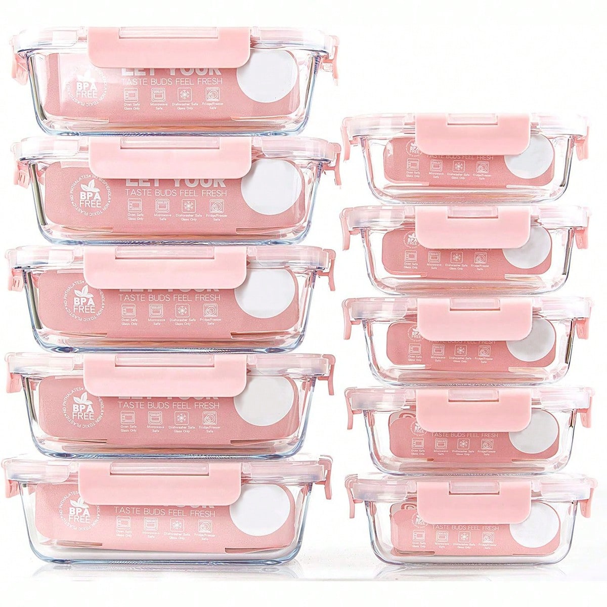 10 Pack Glass Meal Prep Contai - Meal Prep Day recension och pris