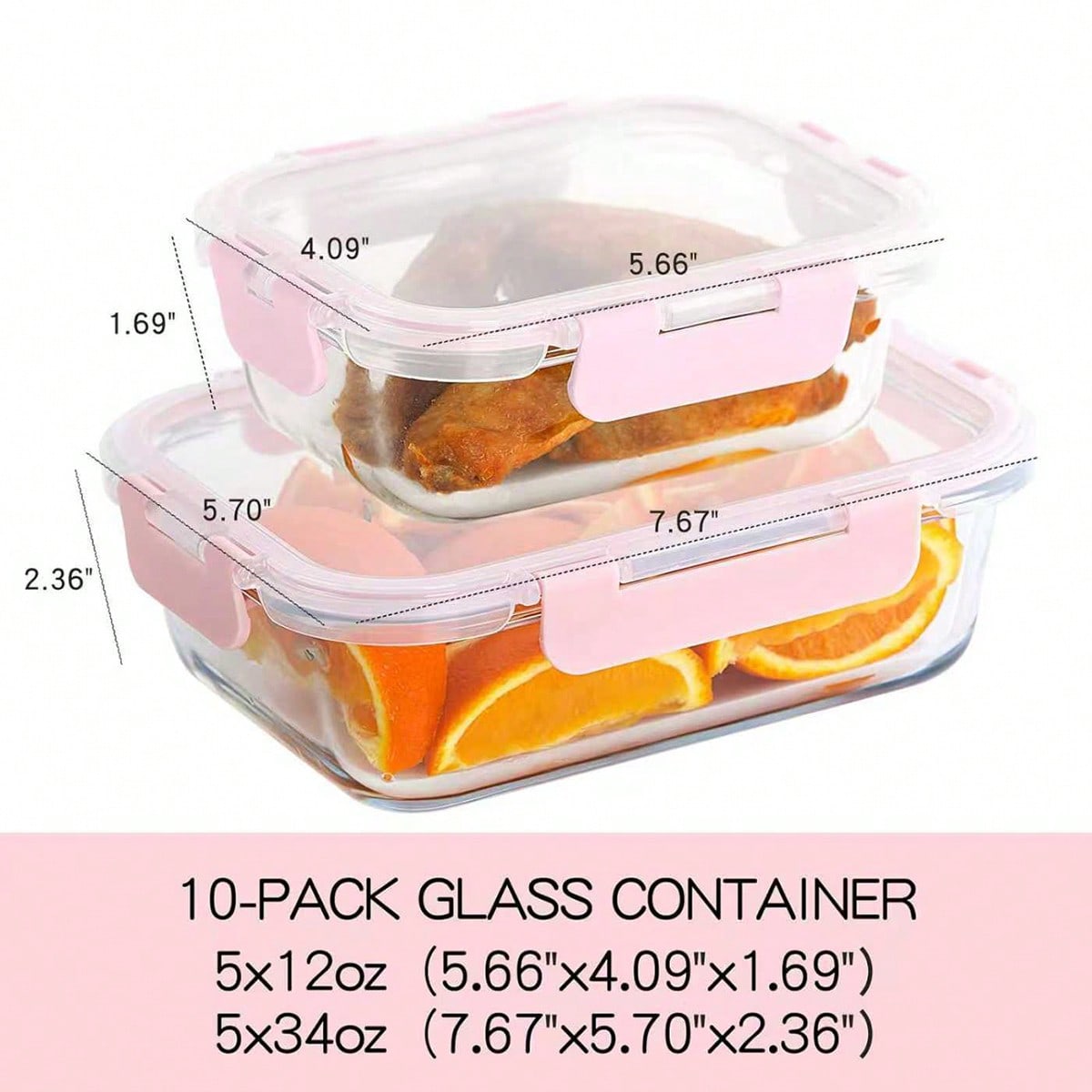 10 Pack Glass Meal Prep Contai - Meal Prep Day recension och pris