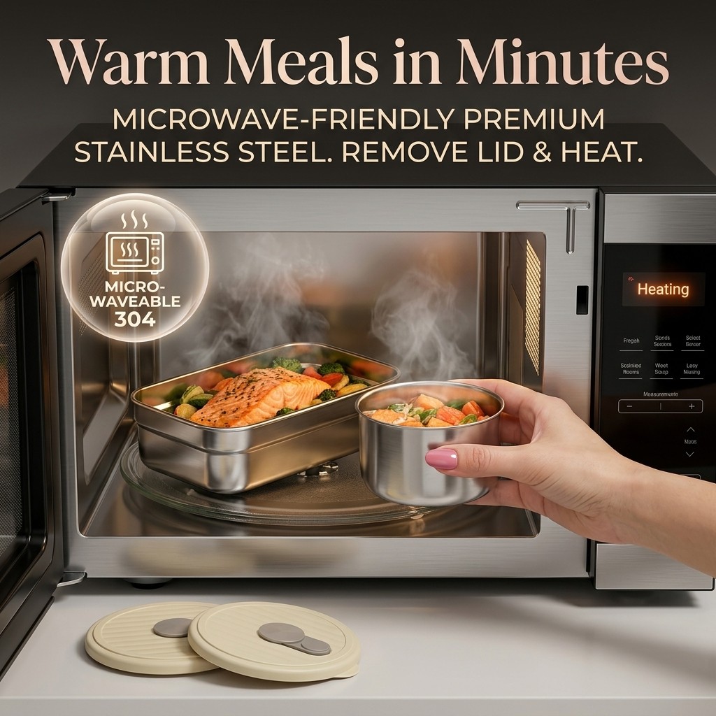 Microwave Safe 304 Stainless S - Meal Prep Day recension och pris