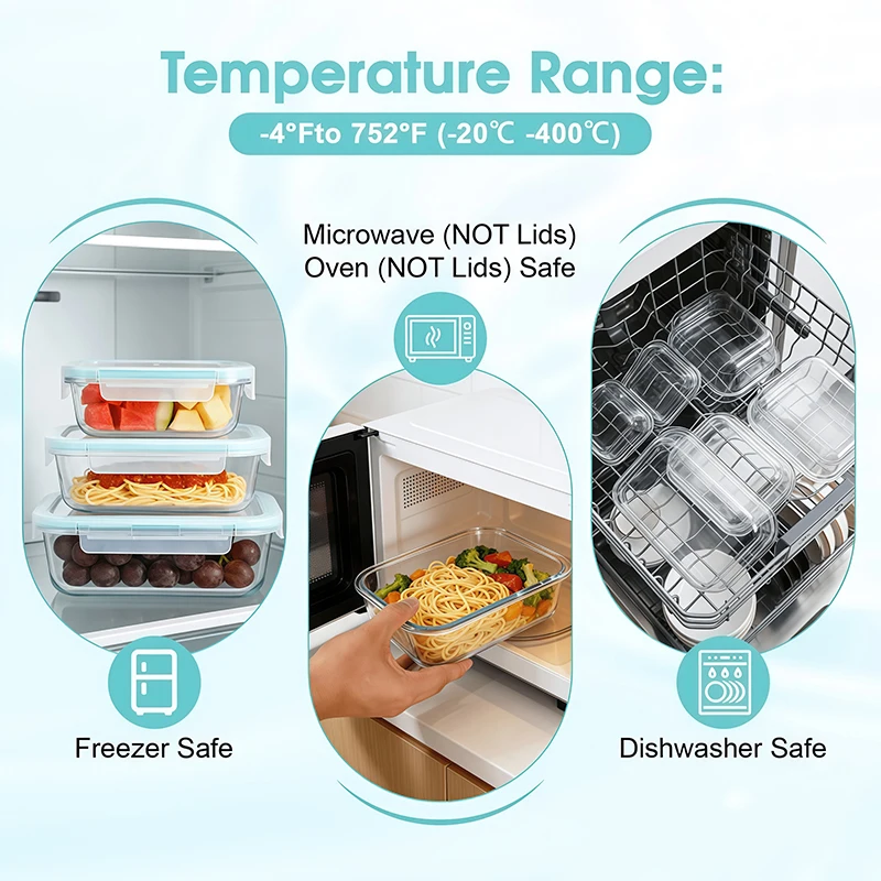 Borosilicate Glass Lunch Box A - Meal Prep Day recension och pris