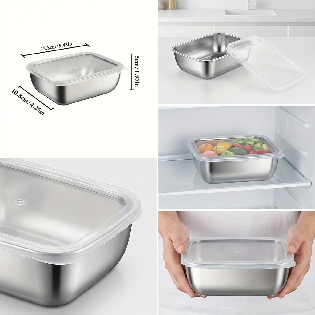 5PCS Stainless Steel Food Stor - Meal Prep Day recension och pris