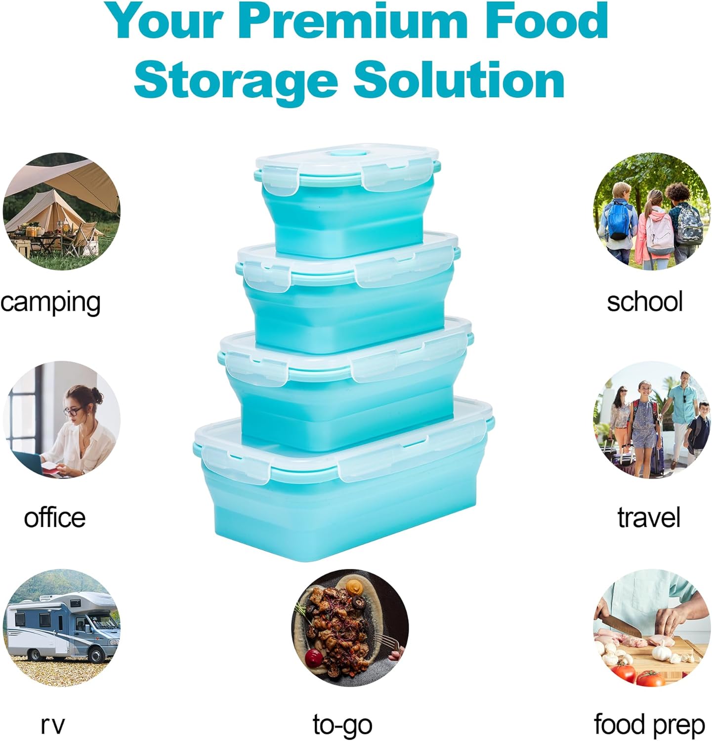 Collapsible Food Storage Conta - Meal Prep Oatmeal recension och pris