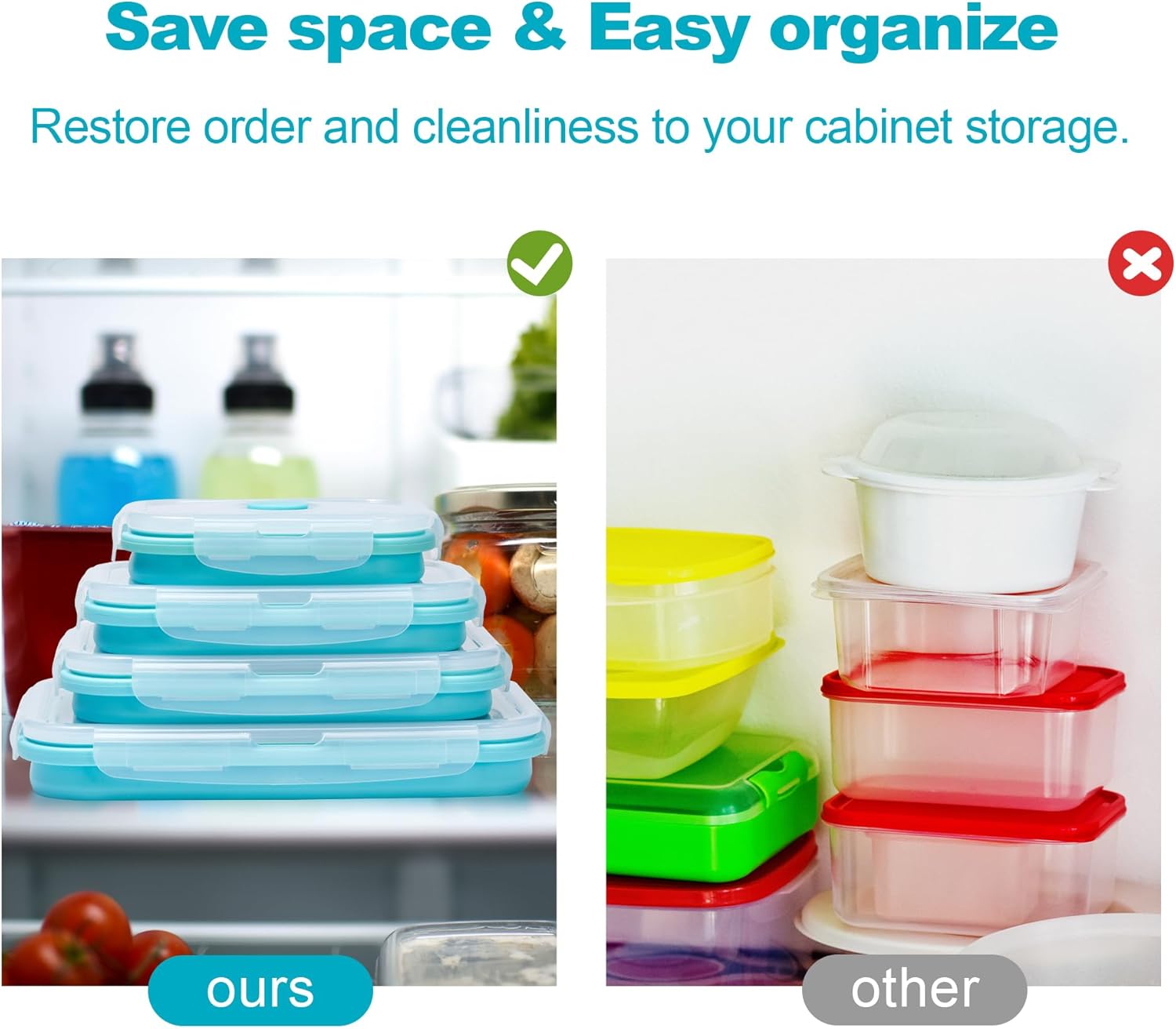 Collapsible Food Storage Conta - Meal Prep Oatmeal recension och pris