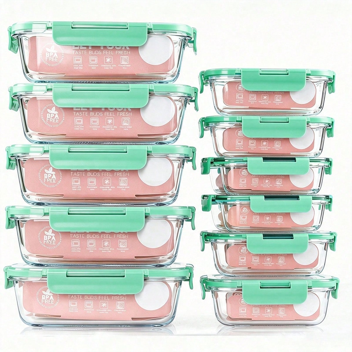 10 Pack Glass Meal Prep Contai - Meal Prep Microwave recension och pris