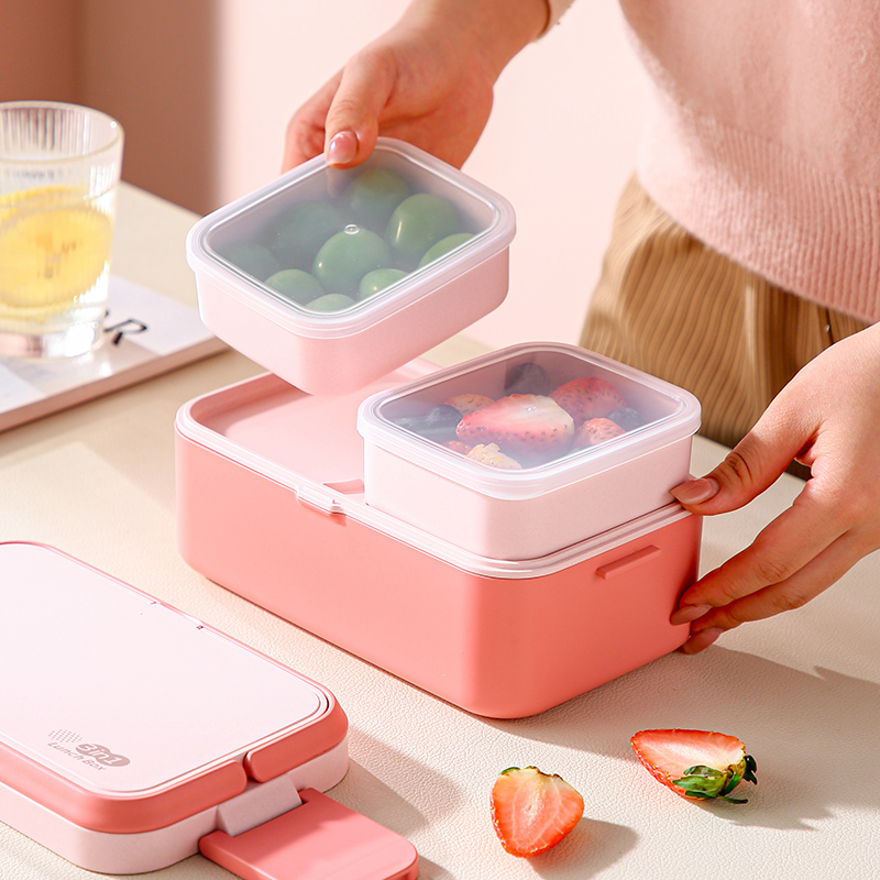 Portable Lunch Box Bamboo Fibe - Meal Prep Microwave recension och pris