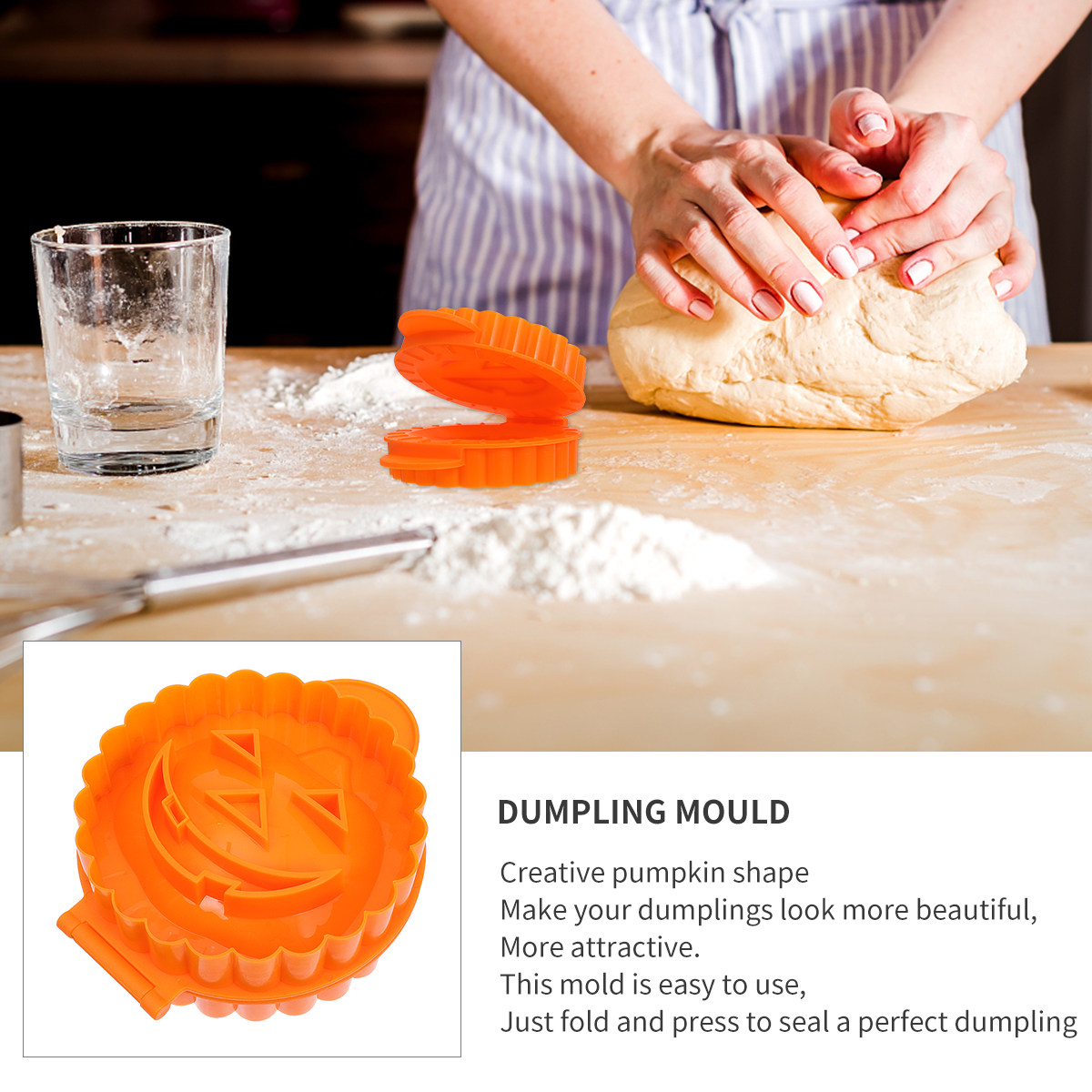 2Pcs Halloween Pumpkin Dumplin - Rice Ball Mold recension och pris